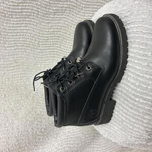 Timberland Nellie Waterproof Chukka Boots Womens 8 Black Leather Worn Once